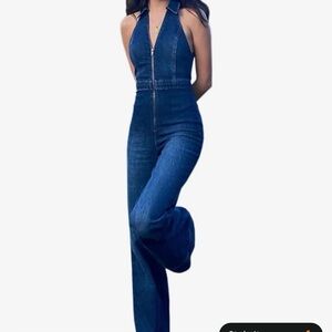 Amazon Women's Dark Blue Denim Overalls